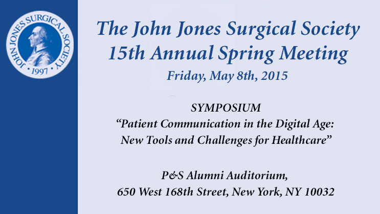 Banner: John Jones Surgical Society’s 15th Annual Spring Meeting