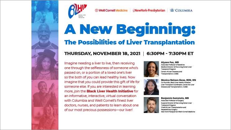 Banner: Webinar: A New Beginning – The Possibilities of Liver