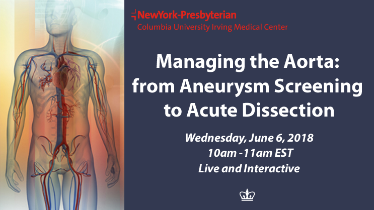 Banner: Managing the Aorta: from Aneurysm Screening to Acute Dissection